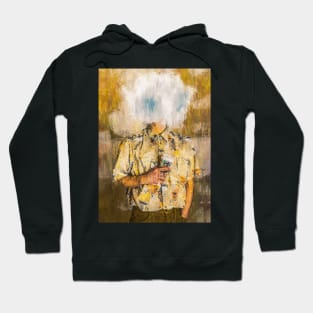 Head In The Clouds Coffee In Hand, Dreamy Surreal Portrait Hoodie